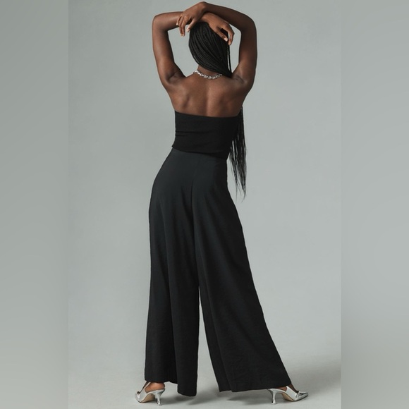 NEW! Anthropologie High-Rise Pleated Wide-Leg Trousers High Waisted Black | 10 - Picture 10 of 14